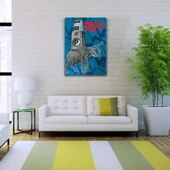 Mavi ve Gri Tonlarda Müzikal Afiş Kanvas Tablo 50 x 70 thumbnail 2