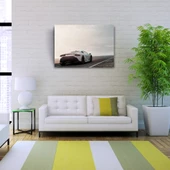 Beyaz Spor Araba Fotoğrafı Kanvas Tablo 50 x 70 - 2