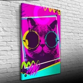 Pop Art Tarzı Eflatun Tonlarda Dekoratif Kanvas Tablo 50 x 70 thumbnail 1