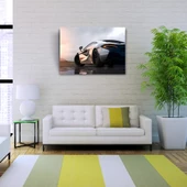 Gri Spor Araba Kanvas Tablo 50 x 70 thumbnail 2