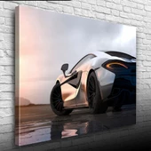 Gri Spor Araba Kanvas Tablo 50 x 70 thumbnail 3