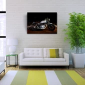 Gri Klasik Naked Motosiklet Kanvas Tablo 50 x 70 thumbnail 2