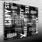 City Street Siyah Beyaz Poster Kanvas Tablo 50 x 70 - 1