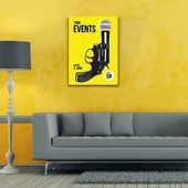 Events Sarı ve Siyah tonlarda Poster Kanvas Tablo 50 x 70 thumbnail 2