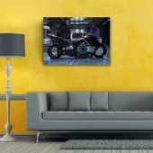 Siyah Futuristik Naked Motosiklet Kanvas Tablo 50 x 70 - 2