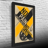 No Pain No Gain Sarı Siyah  Poster Kanvas Tablo 50 x 70 thumbnail 1