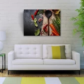 Mutfak Masasındaki Sebzeler Kanvas Tablo 50 x 70 thumbnail 2