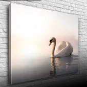 Göldeki Kuğu Kanvas Tablo 50 x 70 thumbnail 1