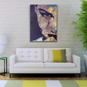 Yağlıboya Kadın Portre Gri Tonlarda Kanvas Tablo 50 x 70 thumbnail 2