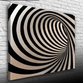 Siyah Beyaz Çizgili Kanvas Tablo 50 x 70 thumbnail 1