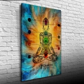 Yedi Şakra. Pastel Renkler Kanvas Tablo 50 x 70 thumbnail 1