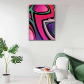 Soyut Çalışma, Canlı Renkler Kanvas Tablo 50 x 70 - 2