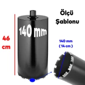 Elmas Karot Ucu 140 mm Shun Beton Zemin Duvar Delme Delik Açma Panç Aparat Uç Deprem Numune Al Test thumbnail 2