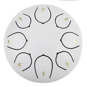 Jwin JTN-68 6 Inç 8 Ses Ton Çelik Handpan Tongue Drum Davulu - Beyaz - 2