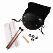 Jwin JTN-68 6 Inç 8 Ses Ton Çelik Handpan Tongue Drum Davulu - Siyah - 1