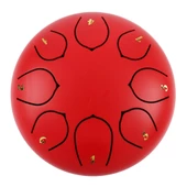 Jwin JTN-68 6 Inç 8 Ses Ton Çelik Handpan Tongue Drum Davulu - Kırmızı - 2