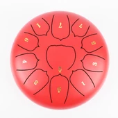 Jwin JTN-1011 10 Inç 11 Ses Ton Çelik Handpan Tongue Drum Davulu - Kırmızı - 2