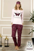 Yüzde Yüz Pamuk Bayan Penye Pijama Takımı - 1