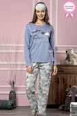 Yüzde Yüz Pamuk Bayan Penye Pijama Takımı - 3