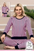 Yüzde Yüz Pamuk Bayan Penye Pijama Takımı - 5