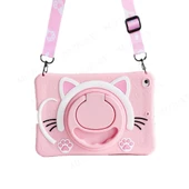 Samsung Galaxy Tab A7 Lite T220 T225 T227 Kılıf Cute Dolls Standlı Eğlenceli 3D Karekterli Çocuk Kılıfı - 3