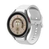 Samsung Galaxy Watch 4 5 6 7 FE 40 40 44 Classic 42 43 46 47 mm Kordon Wave Dalgalı Silikon Kordon - 3