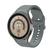 Samsung Galaxy Watch 4 5 6 7 FE 40 40 44 Classic 42 43 46 47 mm Kordon Wave Dalgalı Silikon Kordon - 4