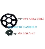 Bajaj Pulsar Ns 200-Rs 200 Ön Arka Dişli Takımı (Arka 40 T-Ön 14 T )_Supermoto - 1