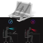 Periboia Ayarlanabilir Dizüstü Destek Tabanı Katlanabilir Taşınabilir Laptop Sehpası Yükseltici - 10