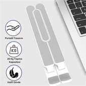 Periboia Ayarlanabilir Dizüstü Destek Tabanı Katlanabilir Taşınabilir Laptop Sehpası Yükseltici - 8