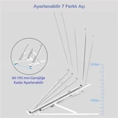 Periboia Ayarlanabilir Dizüstü Destek Tabanı Katlanabilir Taşınabilir Laptop Sehpası Yükseltici - 9