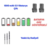 Total Çift Akülü Darbeli Vidalama Matkap 12 V Lİ-ON 1500 mAh - 4