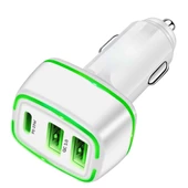 Concord C775 Çift USB QC3.0 Girişi PD 23W Girişi Işıklı Araç Çakmak Şarj - 1