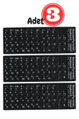 MN6 MR01 Rusça Klavye Sticker/Kaliteli Pvc-3 Adet/Rusça Ingilizce Klavye Etiketi-Rusça Pc Keyboard Sticker - 1