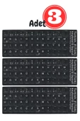 MN6 MF01 Türkçe F Klavye Sticker/Kaliteli PVC-3 Adet/Türkçe F Klavye Etiketi - 1