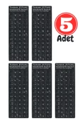 MN6 MF01 Türkçe F Klavye Sticker/Kaliteli PVC-5 Adet/Türkçe F Klavye Etiketi - 1