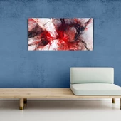 Mavi ve Kırmız Tonlarda Soyut Kanvas Tablo 60 x 120 thumbnail 1