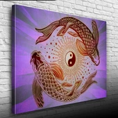 Yin Yang Fish Poster Kanvas Tablo 50 x 70 thumbnail 3