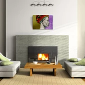 Afrikalı Yerli Kadın Portresi Kanvas Tablo 50 x 70 thumbnail 2