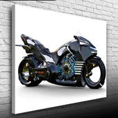 Naked Futuristik Motosiklet Kanvas Tablo 50 x 70 thumbnail 1