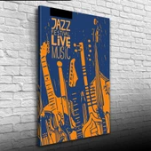 Festival Afişi Siyah Turuncu Renklerde Kanvas Tablo 50 x 70 thumbnail 1