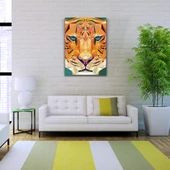 Kaplan Figürü Soyut Çalışma Kanvas Tablo 50 x 70 thumbnail 2