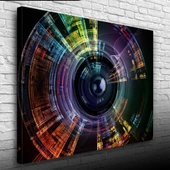 Soyut Fotoğraf Objektifi Koyu renklerde Kanvas Tablo 50 x 70 thumbnail 1