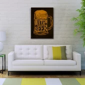 Water Drink Sarı Siyah Poster Kanvas Tablo 50 x 70 thumbnail 2