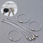 BUFFER® 10'lu Paslanmaz Çelik Tel Anahtarlık - 1