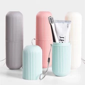 BUFFER® Seyahat Tipi Diş Fırçası Gözlük Makyaj Fırçası İçin Çok Amaçlı Silindir Saklama Kutusu İpli - 1