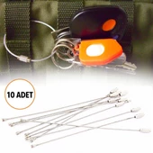 BUFFER® 10'lu Paslanmaz Çelik Tel Anahtarlık - 3