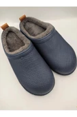 Gezer Kışlık Islak Zemin Erkek Terlik Önü Kapalı Tüylü Lacivert thumbnail 2