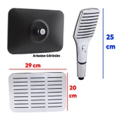 Robot Tepe Duş Seti Takımı Shower Yağmurlama Dikdörtgen Banyo Masaj Duş Başlığı Sistemi Krom thumbnail 4