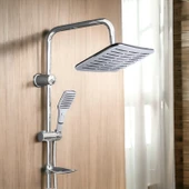 Robot Tepe Duş Seti Takımı Shower Yağmurlama Dikdörtgen Banyo Masaj Duş Başlığı Sistemi Krom thumbnail 3